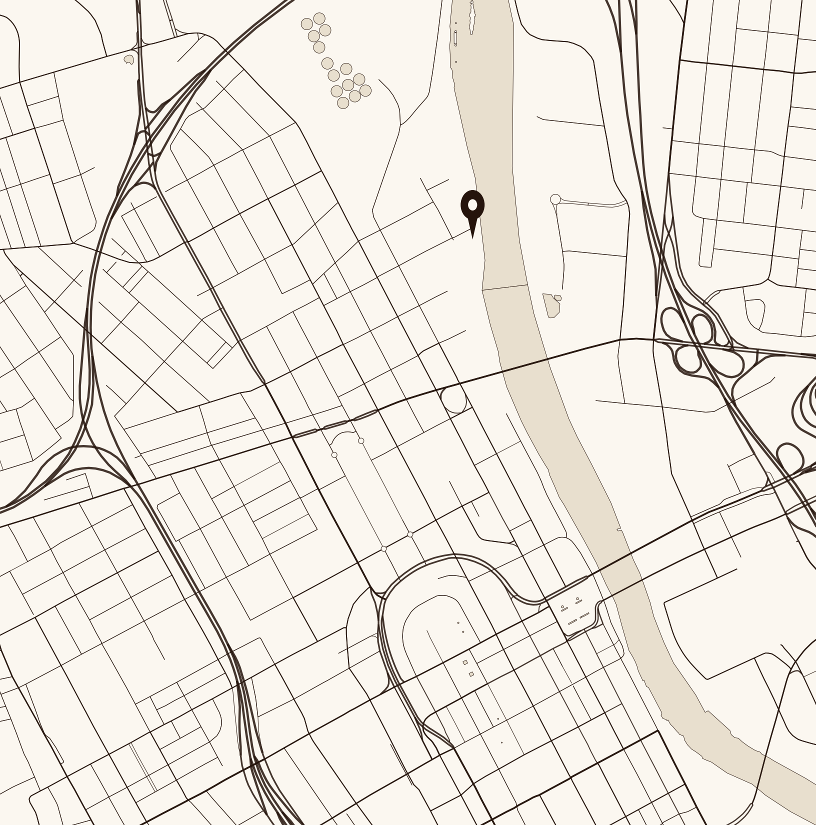 Editorial map of Nashville Germantown